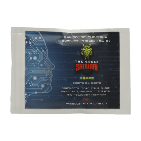 The Green Samurai – Shroom Gummies – Grape – 3g | Kootenay Botanicals Canada