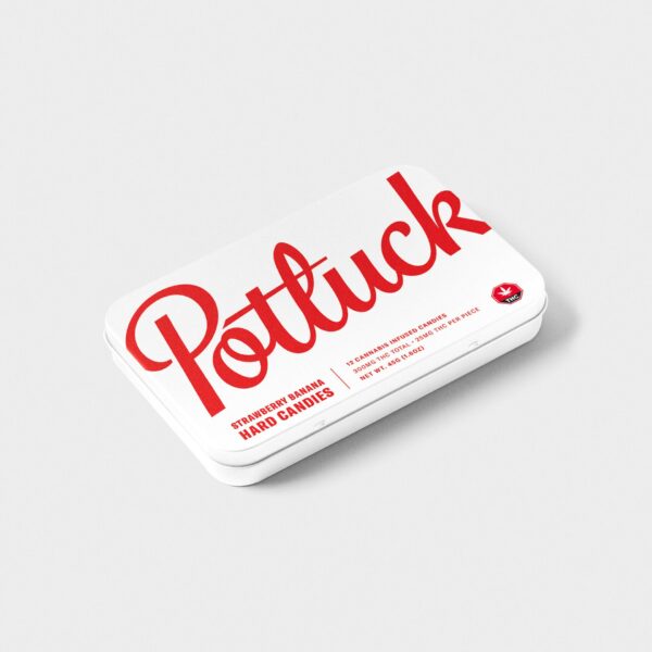 Potluck – Hard Candy – Strawberry Banana- 300mg THC | Kootenay Botanicals Canada